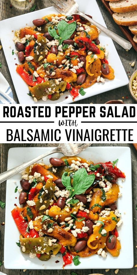 Gluten Free Dairy Free Breakfast, Salad With Balsamic Vinaigrette, Pepper Salad, Salad Recipes Healthy Easy, Salads Recipes, Fresh Salad Recipes, Red Onion Salad, Dairy Free Breakfasts, Vegan Side Dishes