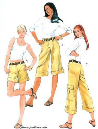 Easy Cargo Shorts Pants Capri Sewing Pattern Summer Spring Hiking Patch Pocket Belted 5633 12-20 Cargo Shorts Women, Spring Hiking, Sew Ins, Pants Sewing Pattern, Mccalls Sewing Patterns, Sewing Class, Easy Sewing Patterns, Mccalls Patterns, Sewing Pattern Sizes