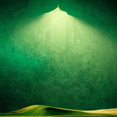 Photo digital artwork green colour islam... | Premium Photo #Freepik #photo #midjourney #nature-painting #watercolor-painting #landscape-painting Islamic Green Background, Islamic Background Landscape, Green Background Landscape, Plain Green Background, Islamic Photo, Graphics Background, Temple Of Light, Islamic Background, Nature Painting