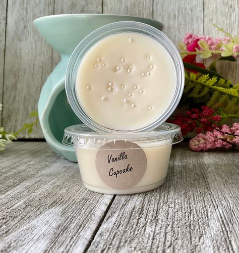 Vanilla Cupcake, Strong Scented Wax Melt, Soy Blend, 2 oz Wax Melt Cup, Wax Melt, Wax Tart, Wax Melt Gift for Her, Cupcake Wax Melt by PennysWaxMelts on Etsy Creamy Vanilla Frosting, Silicone Cupcake Liners, Shot Cups, Vanilla Frosting, Vanilla Cupcakes, Scented Wax Melts, Wax Warmer, Scented Wax, Vanilla Cake