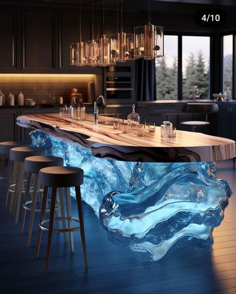 Underwater Kitchen, Gatsby Interior Design, Traditional Home Decorating, Fantasy Furniture, Elegant Christmas Decor, Curated Home, Casa Container, Luxury Kitchen Design, Salou