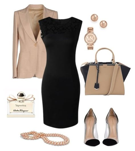 "Stylish Work Outfit" by bla-bla-moda ❤ liked on Polyvore featuring Emilio Pucci, Fendi, Bloomingdale's, Michael Kors, Gianvito Rossi, Salvatore Ferragamo, WorkWear and outfit Classy Prom Dresses, Women Bodycon Dress, Office Fashion Women, Business Style, Classy Work Outfits, Stylish Work Outfits, Looks Chic, Look Vintage, Tall Women