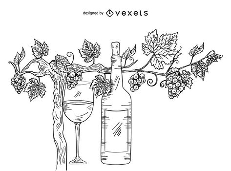 Grape vine and wine illustration #AD , #Affiliate, #SPONSORED, #vine, #wine, #illustration, #Grape Greece Wine, Spain Tattoo, Wine Tattoo, Wine Illustration, Modern Art Tattoos, Personalized Rosary, Plant Tattoo, Vine Wall, Small Tattoos For Guys