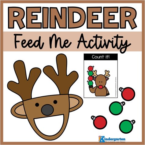 Rudolph The Red Nosed Reindeer Activities For Preschool, Feed The Reindeer Activity, Rudolph Activities For Kids, Reindeer Math Activities Preschool, Feed The Reindeer Game, Reindeer Math Preschool, Christmas Circle Time Preschool, Reindeer Activities For Toddlers, Christmas Games Preschool