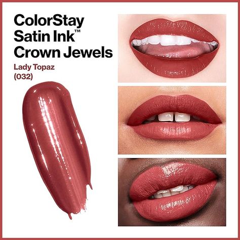 REVLON ColorStay Satin Ink Crown Jewels Liquid Lipstick SatinInk Lady Topaz (Matte) Revlon Colorstay Satin Ink, Olive Skin, Revlon Colorstay, Crown Jewels, Lip Color, Revlon, Liquid Lipstick, Lip Colors, Topaz