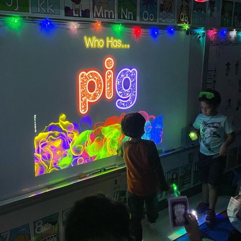 Glow Day In Kindergarten, Glow Day Kindergarten, Neon Day At School, Glow Party Games, 2023 Classroom, Family Night Activities, Glow Day, Night Activities, Diy Glow