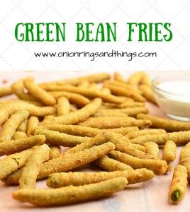 Green Bean Fries, Deep Fried Foods, Deep Fryer Recipes, Deep Fried Recipes, Fried Recipes, Veggie Fries, Fried Green Beans, Deep Fried Food, Fried Foods