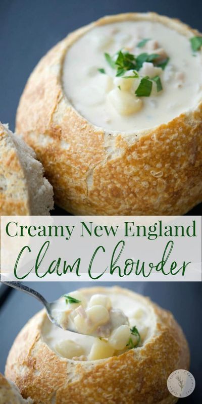 Pastries Chocolate, Bread Bowl Soup, Clam Chowder Recipe, Plating Food, Presentation Food, New England Clam Chowder, Taiwanese Cuisine, Food Sushi, Citrus Vinaigrette