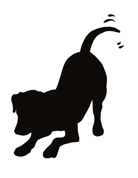 Dog Silhouette Art, Dog Tail Drawing, Dog Silloettes Tattoo, Pet Silhouette Art, Dog Wagging Tail Drawing, Dog Silloettes, Cute Dog Silhouette, Dog Silhouette Painting, Animal Silhouette Art