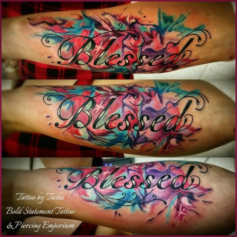 One of my favorite watercolor tattoos I've done. Forearm script dressed up to be more feminine. Tattoos for girls Phoenix Watercolor, Tattoo Designs Watercolor, Tattoo Nombres, Watercolor Phoenix Tattoo, Watercolor Owl Tattoos, Watercolor Arrow Tattoo, Small Watercolor Tattoo, Mom Heart Tattoo, Inner Forearm Tattoo