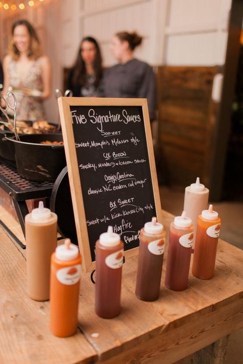 These Wedding Barbecue Ideas Will Make Your Tastebuds Happy | https://www.theknot.com/content/9-wedding-barbecue-ideas Backyard Bbq Wedding Reception, Foodtrucks Ideas, Barbecue Wedding, Bbq Wedding Reception, Backyard Bbq Wedding, Kate Smith, Bbq Menu, Wedding Backyard Reception, I Do Bbq