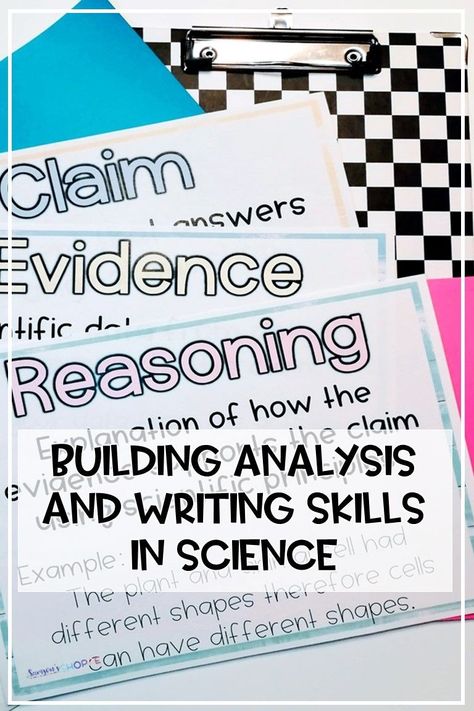 What is CER? I'm sharing everything you want to know about CER writing in science! Check out this blog post for tips and ideas for teaching claim, evidence, and reasoning and argument writing to your upper elementary and middle school science students. Find CER science writing activities, graphic organizers, and examples to help your students use claim, evidence, and reasoning to explain their thinking with science concepts. #science #CER #upperelementary #middleschool Cer Science, Science Writing Activities, Cer Writing, Nonfiction Writing Prompts, Creative Nonfiction Writing, Claim Evidence Reasoning, Argument Writing, Physical Science Lessons, Atoms And Molecules