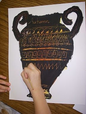 Ancient Greece Art, Greek Crafts, Starověký Egypt, Greek Vase, Art History Lessons, Greece Art, Greek Pottery, Ancient Greek Art, Greek Vases