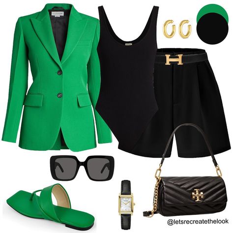 Green Blazer-18 Outfit Ideas 💚 Do you have a green blazer in your closet? Save this post for style inspiration! Look in your closet and see how many looks you can recreate yourself! As always, stay tuned as I recreate all of these looks myself. 💚 Happy Sunday fashion friends!🥰 #letsrecreatethelook #outfitideas #styleinspo #styleinspiration #outfitinspiration #howtostyle #greenblazer #everydaystyle #classicstyle #agelessstyle #momstyle #teacherstyle #midlifestyle #shopyourcloset Like Green Blazer Outfit, Trendy Green Blazer For Day Out, Cropped Green Blazer Outfit, Chic Green Blazer For Night Out, Summer Trendy Green Blazer, Dark Green Blazer Outfit, Green Blazer Outfits For Women, Dark Green Blazer, Friday Wear