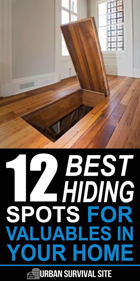 Secret Storage Ideas Hiding Places, Home Hidden Storage, Home Safe Ideas, Hiding Spots In House, Secret Hiding Places In House, Home Security Ideas, Hidden Rooms In Houses, Stash Spots, Secret Hiding Spots