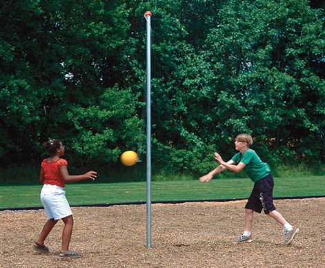 TetherBall. Tether Ball, Tetherball, Games Outdoor, Commercial Playground, Commercial Playground Equipment, Independent Play, School Playground, Day Camp, Backyard Games