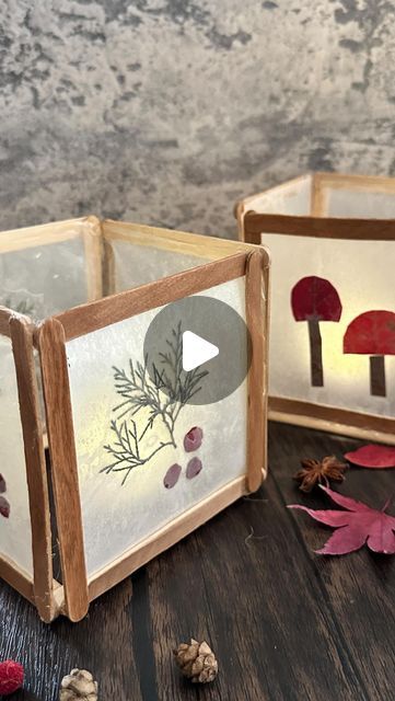 Alyssa Stokes on Instagram: "Winter Lanterns ✨  I created these simple nature lanterns using supplies I had around my house!   - 20 popsicle sticks - hot glue - watercolor (optional) - wax paper - leaves (or tissue paper) - candle wax - iron - battery candles   This project was time consuming but easy to execute. The most challenging part was assembling the sides at the end. I used a popsicle stick base and attached them there to make it more stable.  I am joining  #musingsofwinter winter 🌲 themed week  December 4th -8th.   Use the hashtag #musingsofwinter to join the fun with your own winter-themed crafts, recipes, photography, etc. And feel free to re-create what the hosts are up to! We’ll be showing some love to those who participate.   Meet the lovely hosts this time around. And keep Winter Lanterns, Tissue Paper Candles, Wax Paper Crafts, Popsicle House, Tissue Paper Lanterns, Popsicle Stick Crafts House, Tissue Paper Craft, Diy Popsicle Stick Crafts, Paper Lanterns Diy