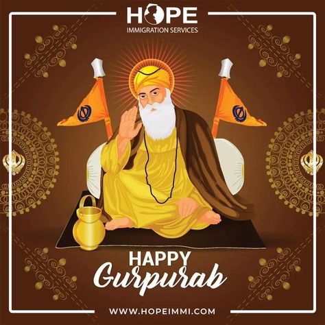 May Guru Nanak Dev Ji grant you the courage and strength to stand up to evil and always be on the side of truth. I wish you a very happy Guru Purab in 2022. Call us:- 02 86785756 Web:- www.hopeimmi.com Email:- admin@hopeimmi.com Happy Gurupurab, Happy Gurpurab, Guru Purab, Holiday Card Design, Guru Nanak Jayanti, Guru Nanak Dev Ji, Australia Visa, Nanak Dev Ji, Dev Ji