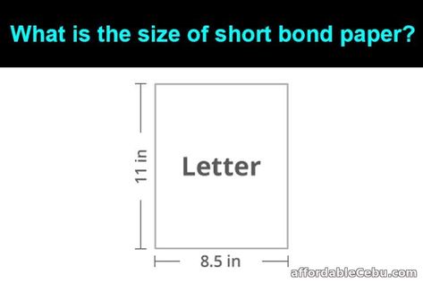 Short Bond Paper, Bond Paper, Letter Paper, Letter Size, Bar Chart