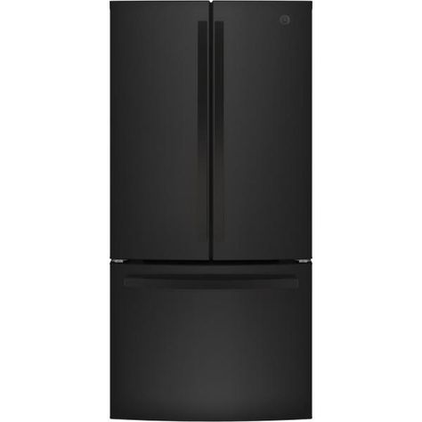 Black Refrigerator, Counter Depth French Door Refrigerator, Black Energy, Black Appliances, Small Fridges, Counter Depth, Bottom Freezer, Best Appliances, Ge Appliances