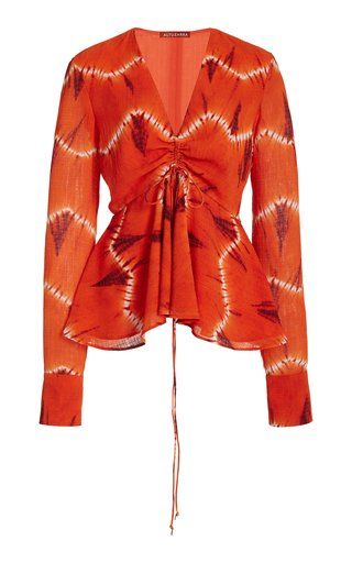 Women's Altuzarra Pre Fall 2023 Collection | Moda Operandi Fashion Tops Blouse Unique, Indian Customs, Long Blouse Designs, Conservative Outfits, Modest Tops, Peplum Tops, Deep Autumn, Plain Fabric, Designer Tops