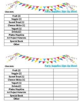 lets organiza a party worksheet dor.kids - Buscar con Google Classroom Party Sign Up Sheet, Party Supply List, Office Snacks, Party List, Snacks List, Parents To Be, Party Sign, Supply List, Print Out