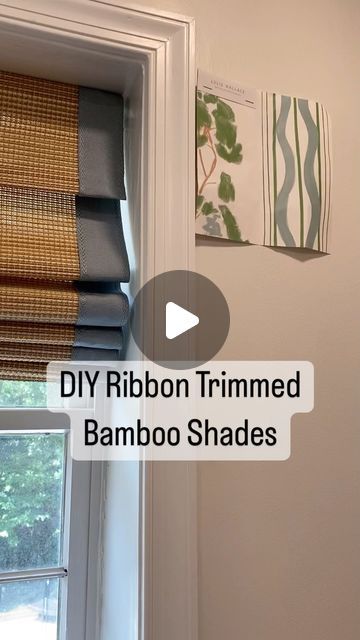 Christina on Instagram: "Bamboo shades are in style! Make them YOUR style by applying a little trim tape to the edges. Check out this simple how-to for the process and follow me in the @shop.ltk app to find the source for the bamboo shade I used. It was a deal!" Cornice Board With Bamboo Shades, Bay Window Bamboo Shades, Adding Liner To Bamboo Shades, Bamboo Shade Kitchen Window, Bamboo Blinds With Valance, Painted Bamboo, Room Upgrade, Bamboo Blinds, Bamboo Shades