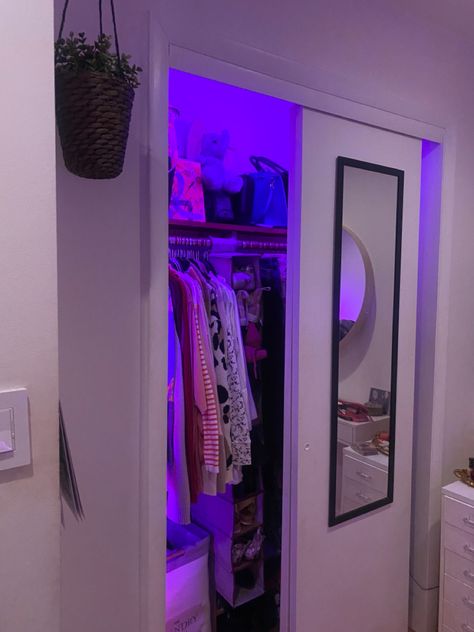 closet 
room 
led 
room inspo 
teen 
fun 
lana del rey 
grunge 
soft 
bright 
that girl 
it girl 
soft girl Closet With Led Lights, Closet With Lights, Closet Led Lights, Led Lights In Closet, Led Lights Closet, Led Closet, Wardrobe Led Lights, Teen Closet, Led Lighting Bedroom