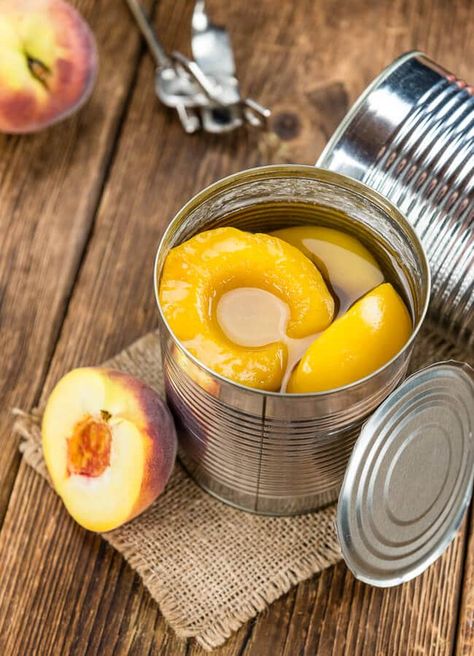 fresh vs canned fruit Canned Peach Pie Filling, Canned Peach Pie, Fast Snack, Peach Pie Filling, Canned Fruits, Yummy Desserts Easy, Human Nutrition, Dessert Sauce, Canned Fruit