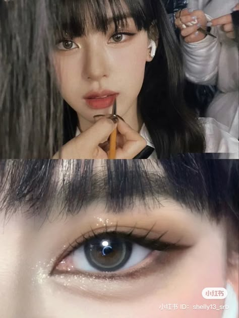 Simple Makeup Looks Asian, Korean Pink Makeup, Straight Eyebrows, Dewy Makeup Look, Asian Makeup Tutorials, Asian Makeup Looks, Doll Eye Makeup, Korean Eye Makeup, Makeup Artist Tips