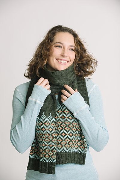 Corey Colorwork Scarf + Swatch - I Like Knitting Colorwork Scarf Pattern, Colorwork Scarf, Fair Isle Knitting Patterns Free, Unusual Color Combinations, Colorwork Pattern, Color Knowledge, Knitting Patterns Free Scarf, Knit Scarves, Fair Isle Knitting Patterns