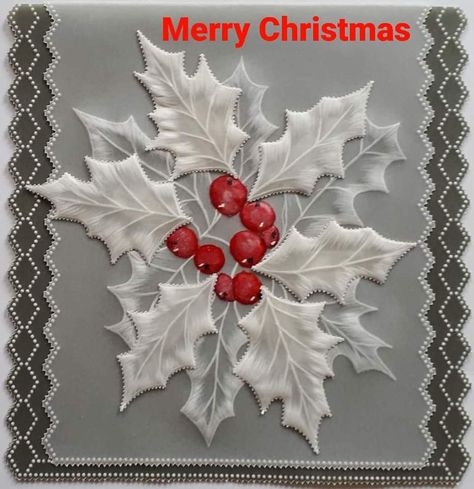 Pergamano Christmas Patterns Free, Pergamano Cards, Sample Christmas Cards, Parchment Design, Parchment Crafts, Parchment Paper Craft, Vellum Cards, Stamped Christmas Cards, Parchment Cards