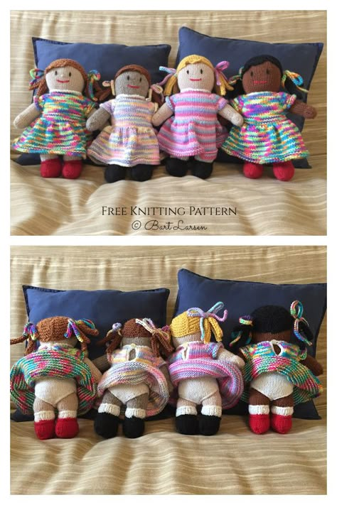 Grandpas Doll Free Knitting Pattern - Knitting Pattern Handmade Dolls Patterns, Knitting Dolls Free Patterns, Knitted Dolls Free, Bunny Knitting Pattern, Fabric Doll Pattern, Knitted Doll Patterns, Hand Knit Doll, Kids Knitting Patterns, Knitted Toys Free Patterns