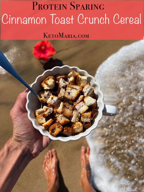 Maria Mind Body Health Cinnamon Toast Crunch Cereal, Protein Sparing Modified Fast, Egg White Protein Powder, Maria Mind Body Health, Maria Emmerich, Keto Cereal, Protein Cereal, Crunch Cereal, Cinnamon Toast Crunch