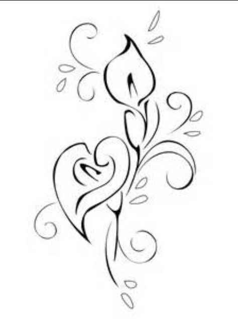 Lilly tat- but turn top lilly into shamrock Lily Tattoos, Cala Lilies, Lillies Tattoo, Lily Tattoo Design, Lilies Drawing, Petit Tattoo, Infinity Tattoos, Lily Tattoo, 3d Tattoos