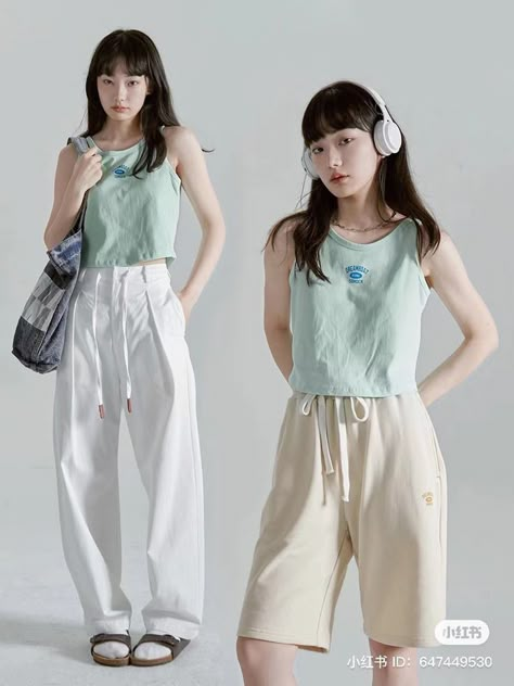 Summer Outfits 2023 Japan, Summer Korean Street Style, Japan Summer Fashion Street Style, Casual Outfits Japan, Summer Fashion Japan, Euro Summer Dress, Japanese Fashion Women Summer, Korean Summer Fits, Japanese Summer Style