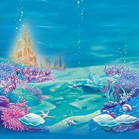 Under The Sea Themed Party, Ariel Wallpaper, Under The Sea Background, Ocean Background, Studio Backdrops Backgrounds, Mermaid Wallpapers, Photography Studio Background, Mermaid Under The Sea, Studio Backdrops