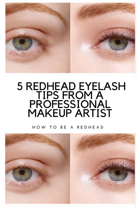 5 Redhead Eyelash Tips From a Professional Makeup Artist | Redhead Makeup Tips Natural Make Up Redhead, Eye Makeup Redhead, Eyelash Extensions Redhead, Makeup For Fair Skin Redheads, Natural Makeup Looks Red Heads, Make Up Looks For Redheads, Redhead Microbladed Eyebrows, Smokey Eye Makeup Redhead, Redhead Everyday Makeup