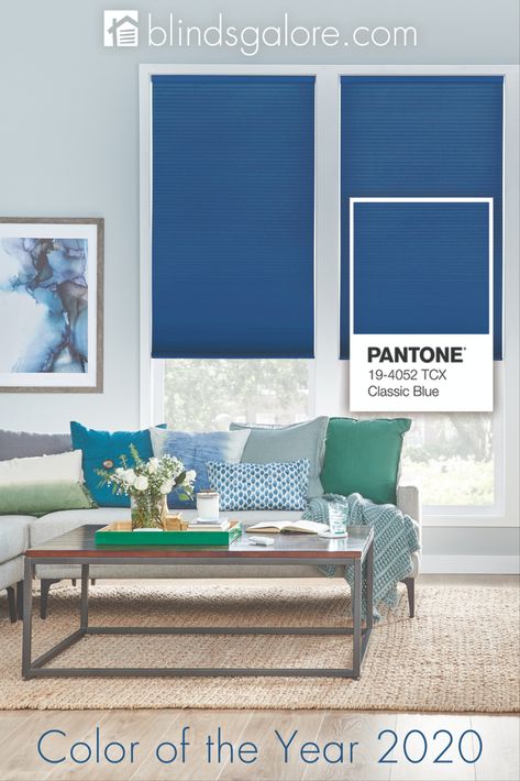 Window Treatments Blinds, Organization Aesthetic, Bedroom Shades, Fireplace Room, Pantone 2020, Blinds And Shades, Honeycomb Shades, Pantone Color Of The Year, Home Remodeling Diy