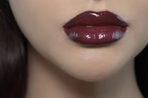 Dark Lip Aesthetic, Red Lipstick Black Liner, Red And Brown Lip Combo, Vampy Lip Combo, Dark Cherry Lips, Dark Red Lip Combo, Mauve Lip Combo, Dark Magenta Aesthetic, Dark Lip Combo