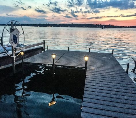 Lake House Backyard, Lake House Dock, Boat Dock Ideas, Lake Docks, Lake House Aesthetic, Waterfront Design, Lake Essentials, Lake Landscaping, Dream Lake House