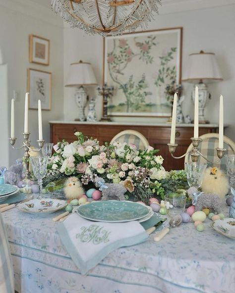 Easter Tables, Nicola Bathie Mclaughlin, Nicola Bathie, Beautiful Table Settings, White Living, Easter Table Decorations, Hoppy Easter, Easter Celebration, Water Glasses