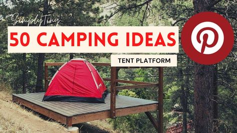 Camping ideas | 50 Tent Platform ideas from Pinterest | SimplyTiny Pallet Tent Platform, Tent Platform, Landscape Timbers, Diy Tent, Backyard Remodel, Camping Tent, Camping Ideas, Tent Camping, Girl Scouts