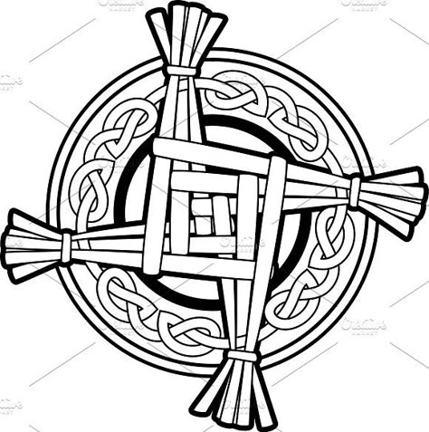 Brighid's Cross by AonCelticArt on @creativemarket St Brigid Cross, Brigid's Cross, St Bridget, Tattoo Symbols, Cross Vector, St Brigid, Celtic Tattoo, Goddess Tattoo, Norse Symbols