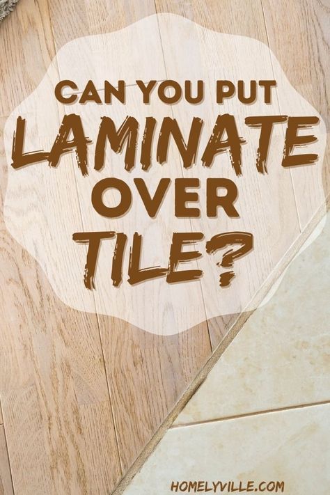 Can you install laminate floor over tile and why would you want to do it? Is it possible to get a new floor without removing the old one?#canyouputlaminateovertile #laminatefloor #laminate #tile Wood Laminate Flooring Bathroom, Linoleum Over Tile Floor, Lvt Over Ceramic Tile, Vinyl Plank Flooring Over Ceramic Tile, Laminate Floors In Bathroom, Laminate Over Tile Floor, Installing Lvp Over Ceramic Tile, Tile Over Tile Floor, Removing Tile Floor