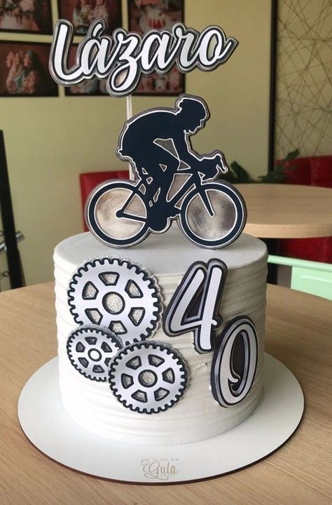 Cycle Theme Cake, Bicycle Cakes For Men, Cycling Cake, 40th Birthday Cakes For Men, Bicycle Cake, Bike Cakes, Track Cycling, 40th Birthday Cakes, Cakes For Men