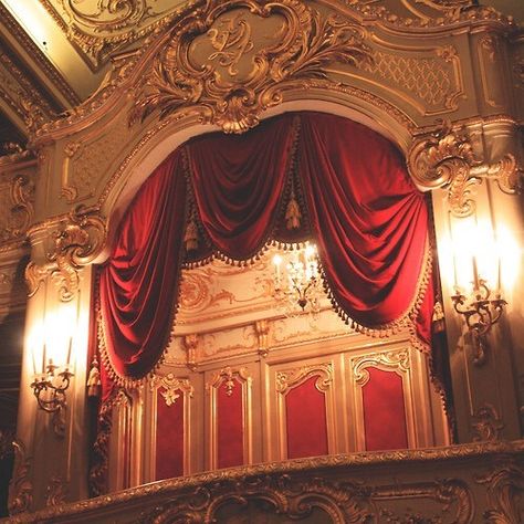 Ray's office wing in the castle Great Comet Of 1812, The Great Comet, Gryffindor Aesthetic, A Night At The Opera, Royal Aesthetic, Phantom Of The Opera, Home Theater, Valance Curtains, Opera House