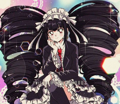 Anime 90s Style, 90s Anime Art, 90s Anime Style, Celestia Ludenberg, 80s Anime, Anime Art Style, 90 Anime, Danganronpa Trigger Happy Havoc, Danganronpa 1