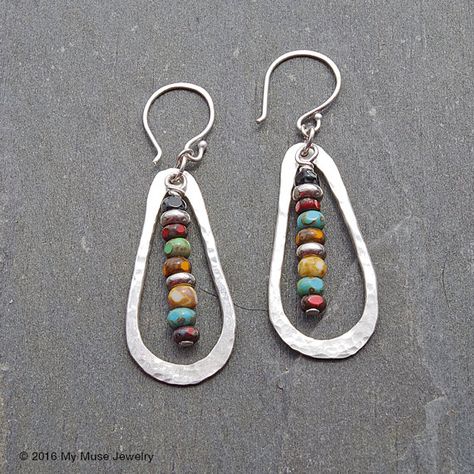 Bohemian Earrings Seed Bead Earrings Long Sterling Silver Homemade Jewellery, Cold Connections, Earrings Handmade Boho, Branch Earrings, Jewelry Colorful, Boho Style Earrings, Summer Earrings, Alloy Earrings, Wedding Party Jewelry