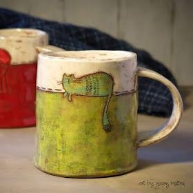 Painted Plate Designs, Mug Of Tea, Tea Love, Love Ceramic, Cat Things, Cerámica Ideas, Keramik Design, Clay Mugs, Mug Art